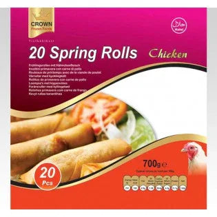 (Frozen) Crown Chicken Spring Rolls 20 Pcs - Frozen Food - Vegspot