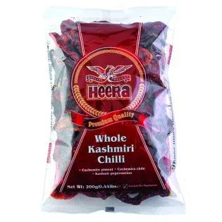 Heera Kashmiri Chilli Whole 200 gms - Spices & Mixes, Whole Spices - Vegspot