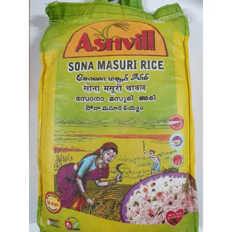 (Rice) Ashvill Sona Masoori - 20Kg - India, Rice, Sona Masoori - Vegspot