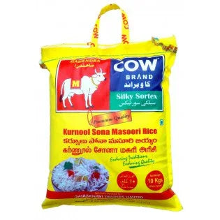 (Rice) Cow Brand Sona Masoori 10kg - rice - Vegspot