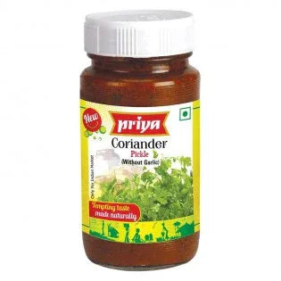 Priya Coriander w/o Garlic Pickle 300 gms - Pickles - Vegspot