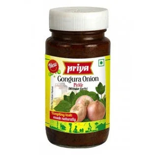 Priya Gongura w/o Garlic Pickle 300 gms - Pickles - Vegspot