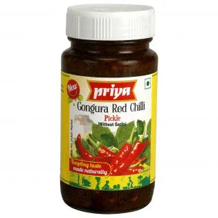 Priya Gongura + Red Chilli Pickle 300 gms - Pickles - Vegspot