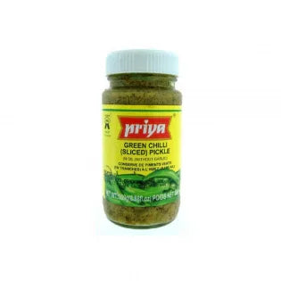 Priya Green Chilli (Sliced) Pickle 300 gms - Pickles - Vegspot