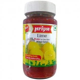 Priya Lime Pickle w/o garlic 300 gms - Pickles - Vegspot
