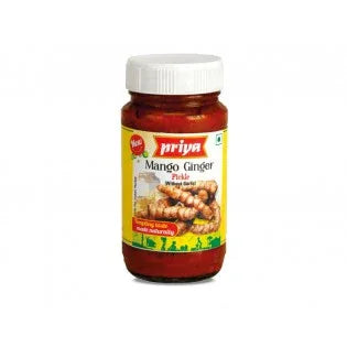 Priya Mango Ginger w/o Garlic Pickle 300 gms - Pickles - Vegspot