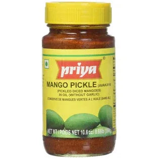 Priya Mango w/o Garlic Pickle 300 gms - Pickles - Vegspot