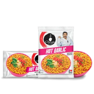 Chings Hot Garlic Noodles 60 gms - Pasta & Noodles - Vegspot