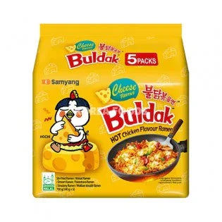 Samyang Hot Chicken Ramen Cheese Flavour Multipack - Pasta & Noodles - Vegspot