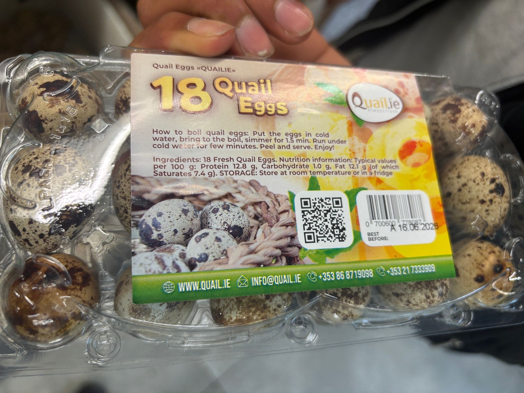 QUAIL EGGS 18 PCS