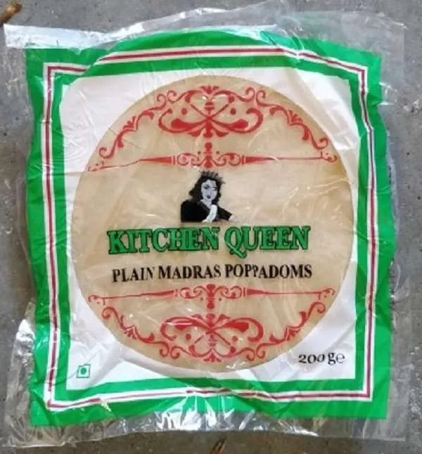 KITCHEN QUEEN PLAIN MADRAS POPPADOMS 200G