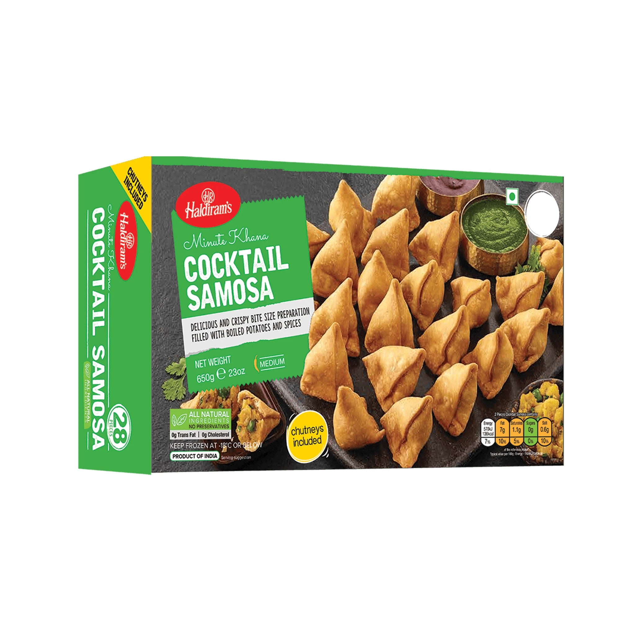 (Frozen) Haldirams Cocktail Samosa - 28 Pcs