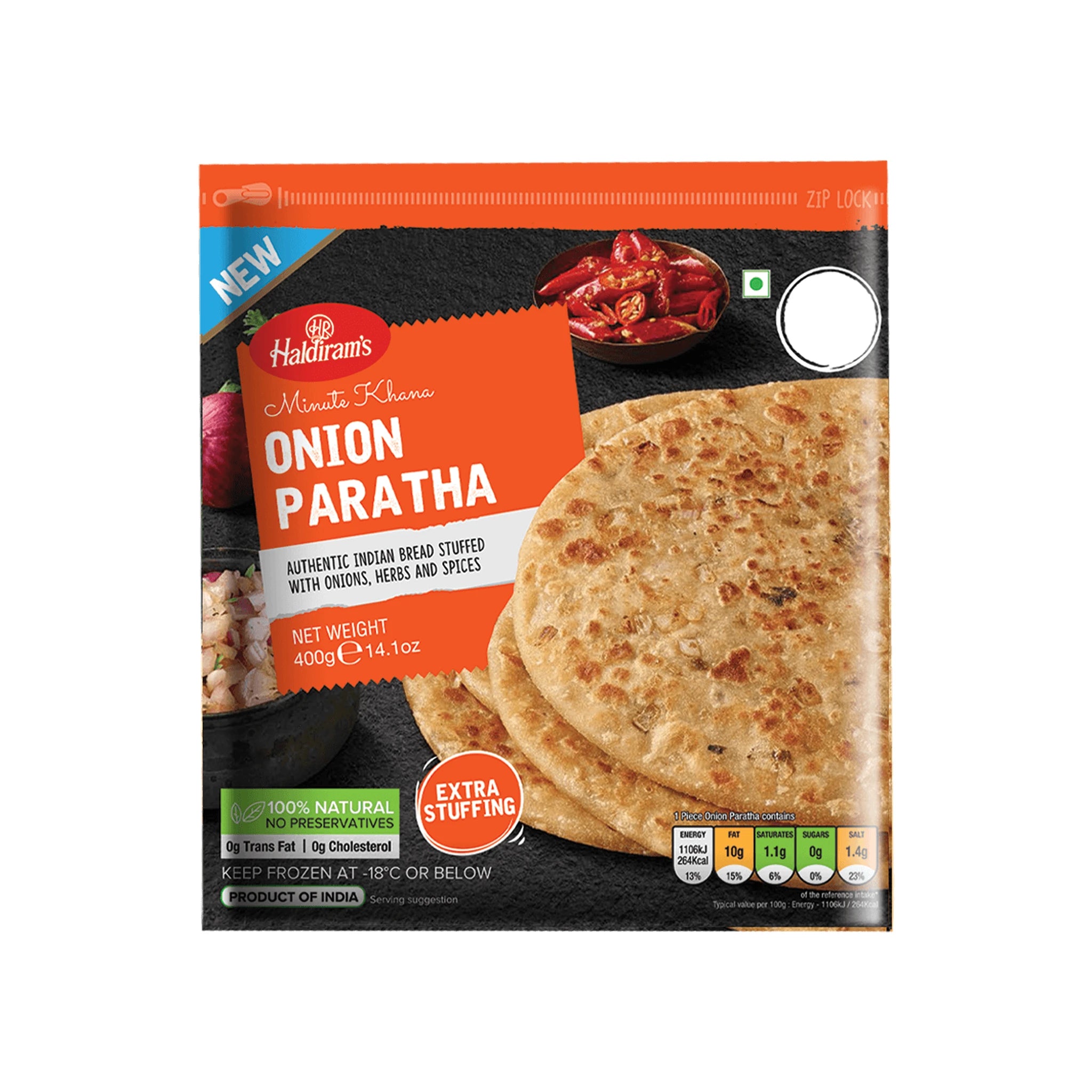 (Frozen) Haldirams Onion Paratha 4 pcs