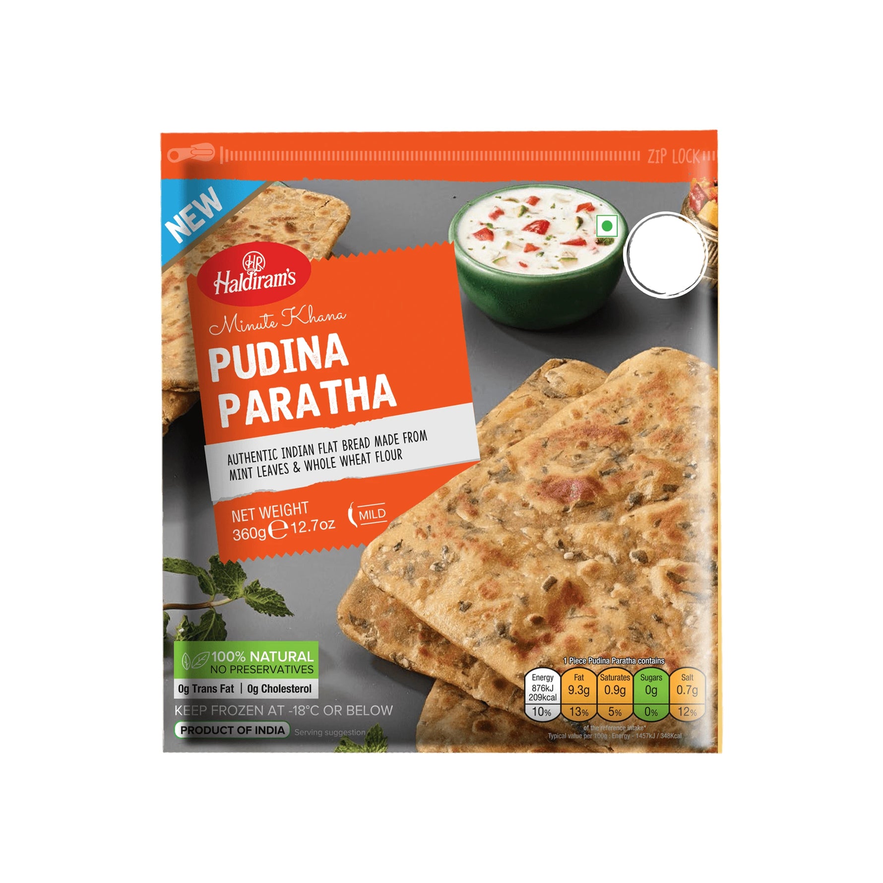 (Frozen) Haldirams Pudina Paratha 6 pcs