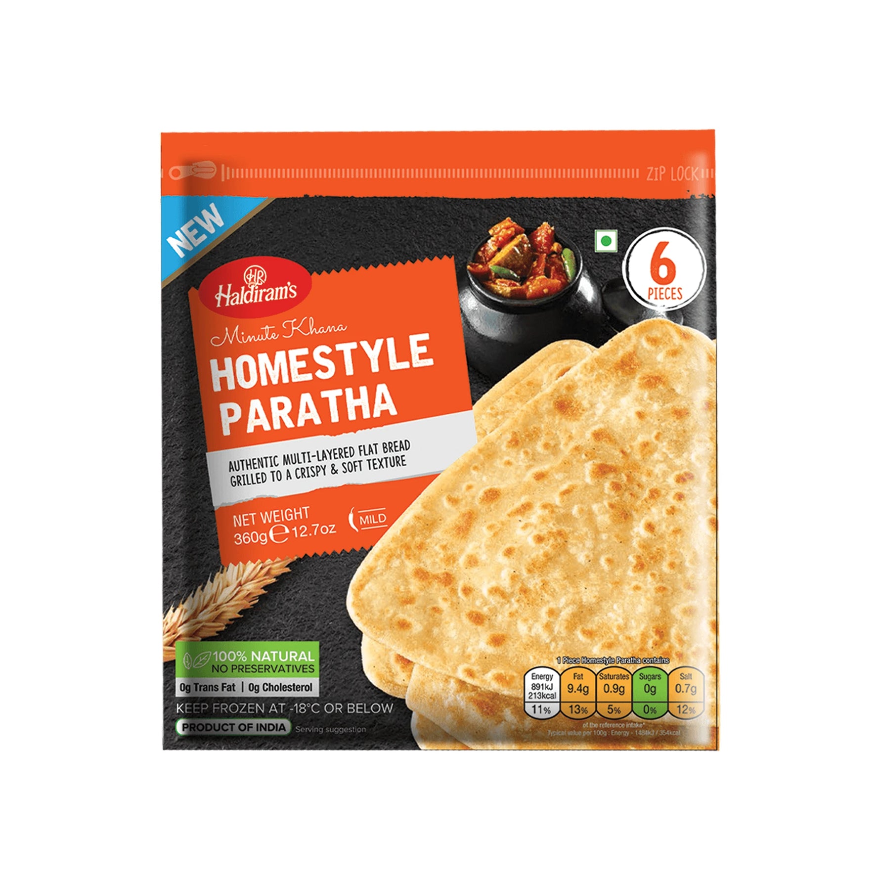 (Frozen) Haldirams Homestyle Paratha 20 pcs